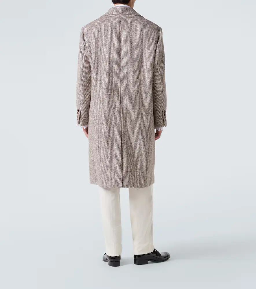 Brunello Cucinelli Herringbone wool and alpaca-blend overcoat | Thumbnail 6 Brunello Cucinelli Herringbone wool and alpaca-blend overcoat | Thumbnail 6