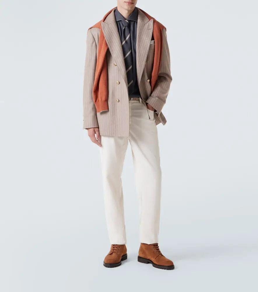 Brunello Cucinelli Cotton corduroy straight pants | Thumbnail 3 Brunello Cucinelli Cotton corduroy straight pants | Thumbnail 3