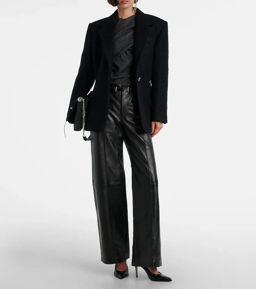 Isabel Marant Asna chalk stripe wool and cotton top | Thumbnail 2
