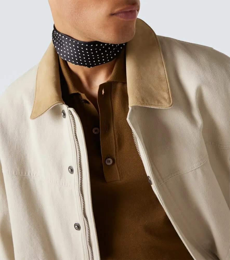 Tom Ford Suede-trimmed cotton canvas jacket | Thumbnail 4