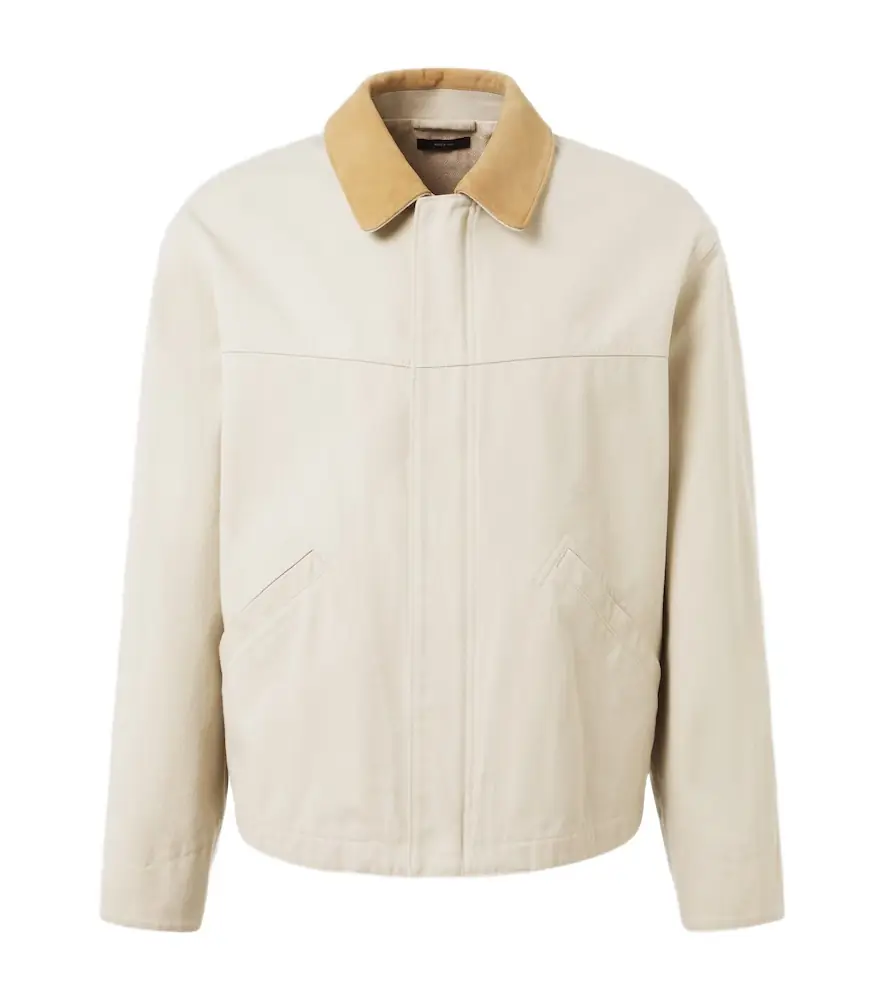 Tom Ford Suede-trimmed cotton canvas jacket | Image 1 Tom Ford Suede-trimmed cotton canvas jacket | Image 1