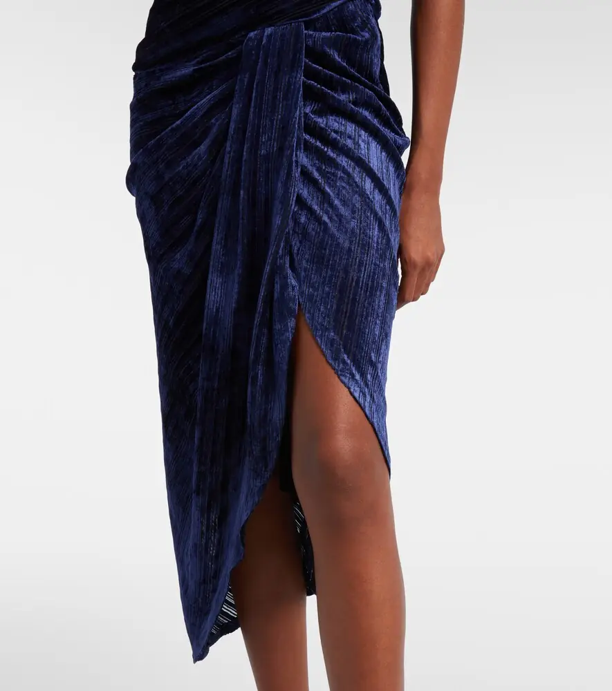 Isabel Marant Cyane one-shoulder velvet midi dress | Thumbnail 4