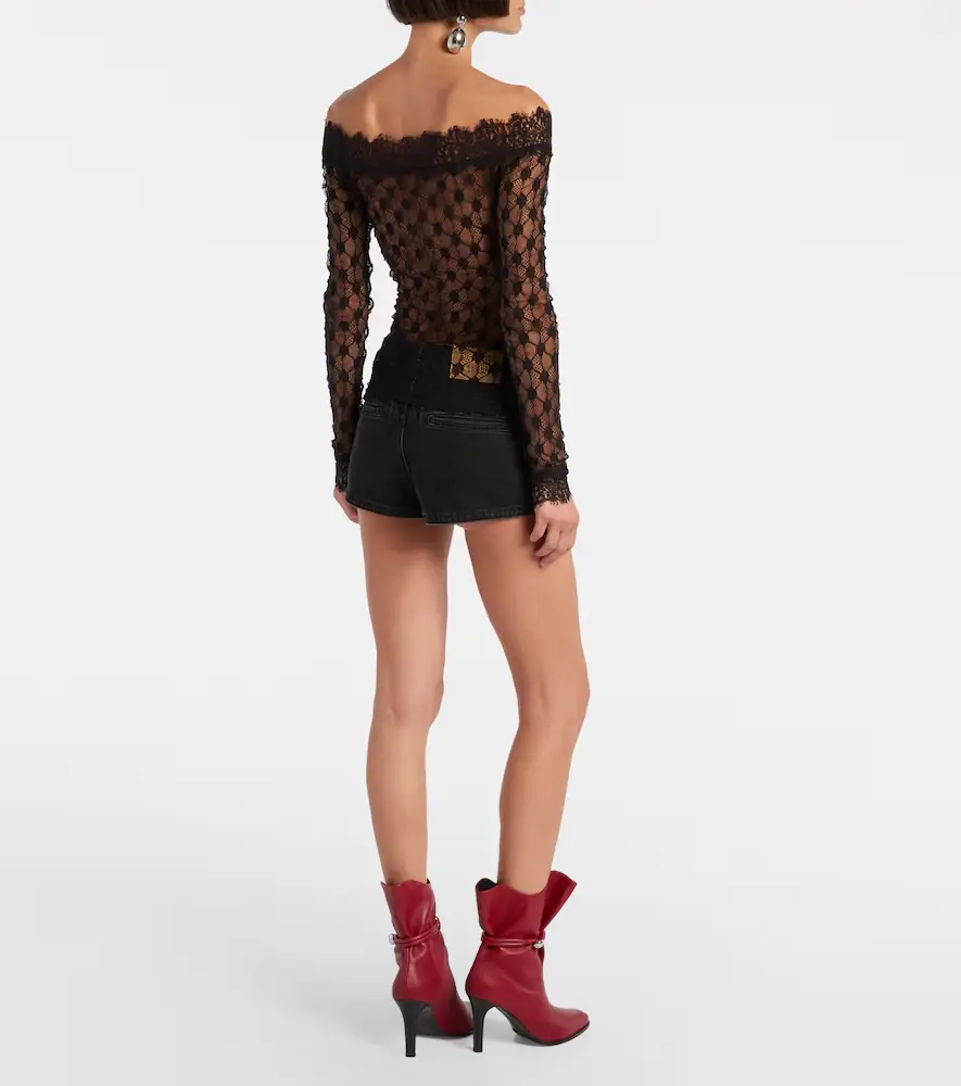 Isabel Marant Marlene off-shoulder lace top | Thumbnail 3