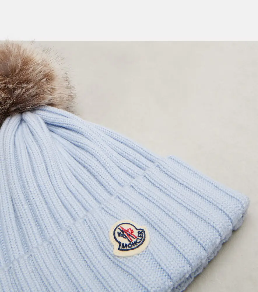 Moncler Ribbed-knit virgin wool beanie | Thumbnail 2