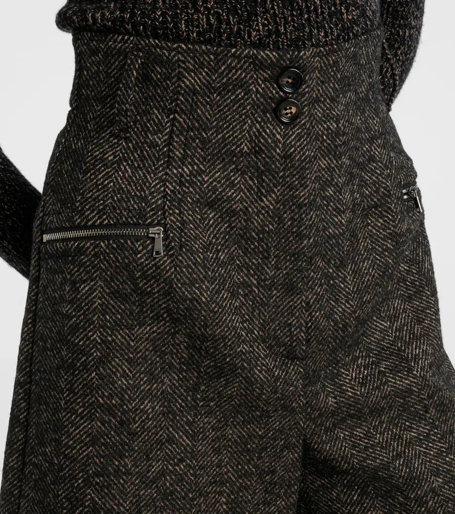 Max Mara Herringbone wool-blend shorts | Thumbnail 2 Max Mara Herringbone wool-blend shorts | Thumbnail 2