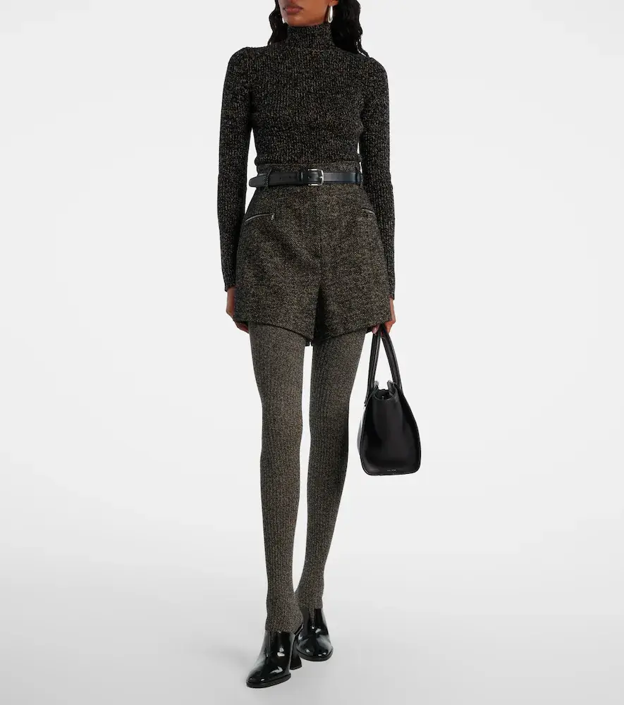 Max Mara Herringbone wool-blend shorts | Thumbnail 4 Max Mara Herringbone wool-blend shorts | Thumbnail 4