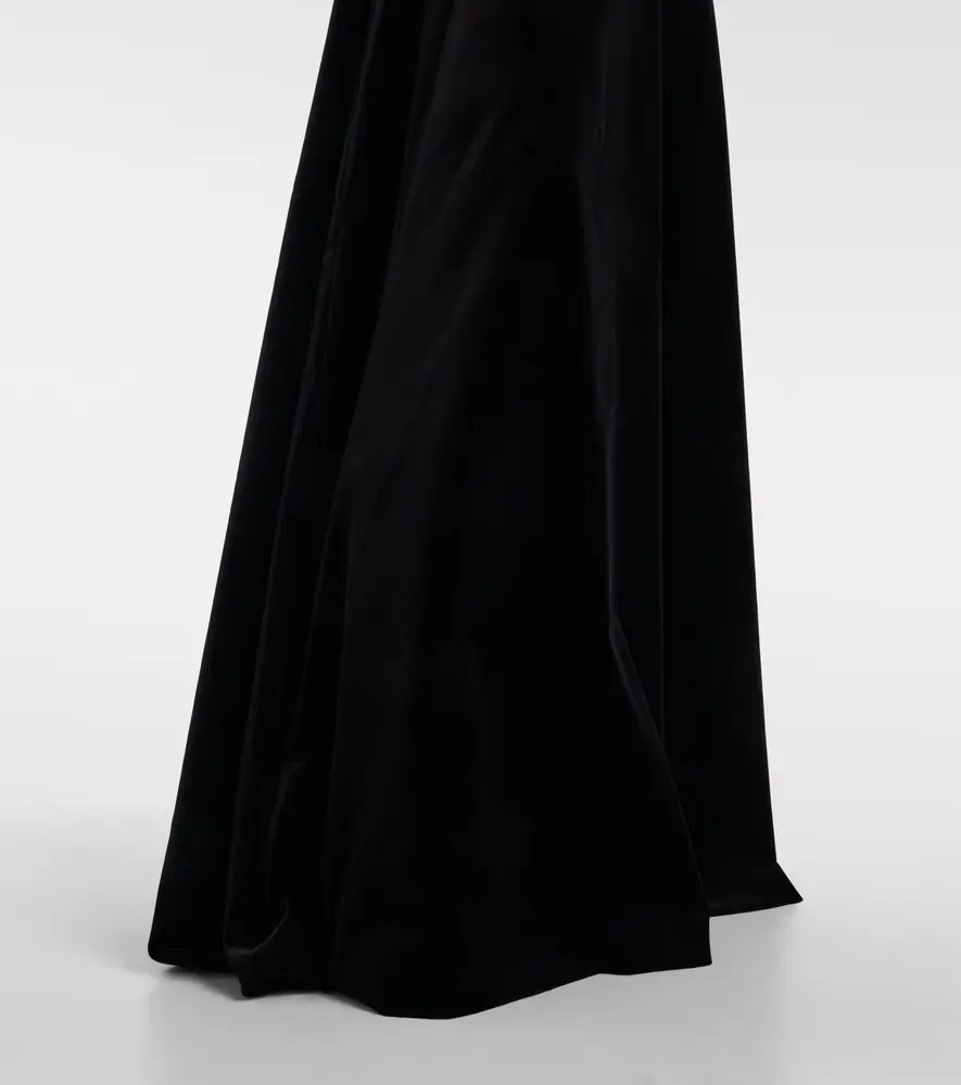Max Mara Open-back cotton velvet gown | Thumbnail 6