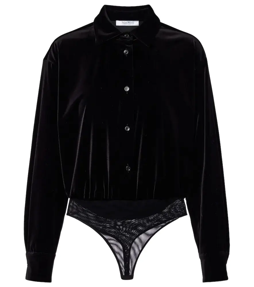 Max Mara Cotton velvet bodysuit
