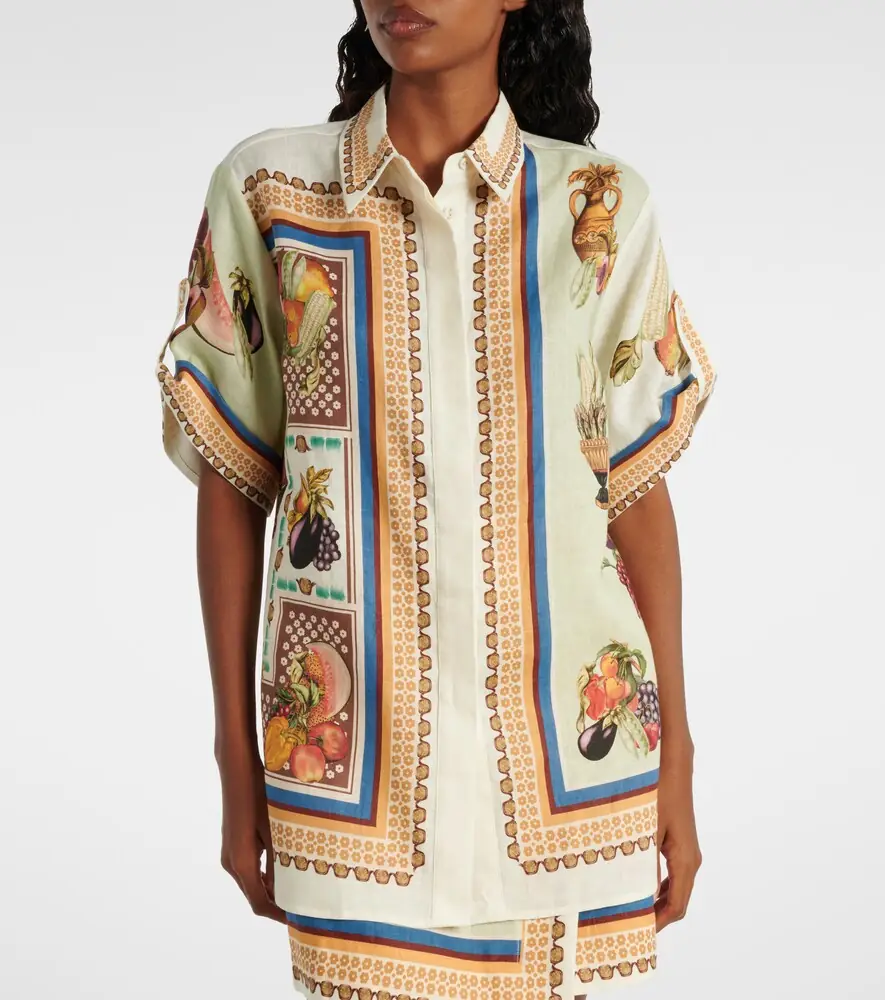 ALÉMAIS Alémais Mercado printed linen shirt | Thumbnail 5