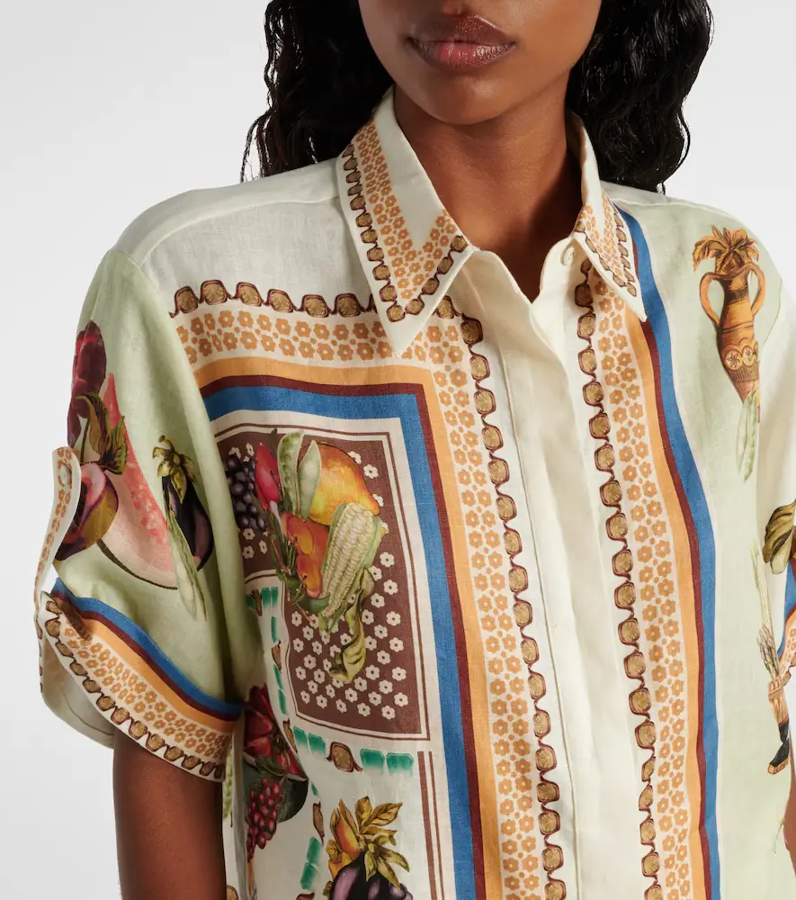 ALÉMAIS Alémais Mercado printed linen shirt | Thumbnail 6
