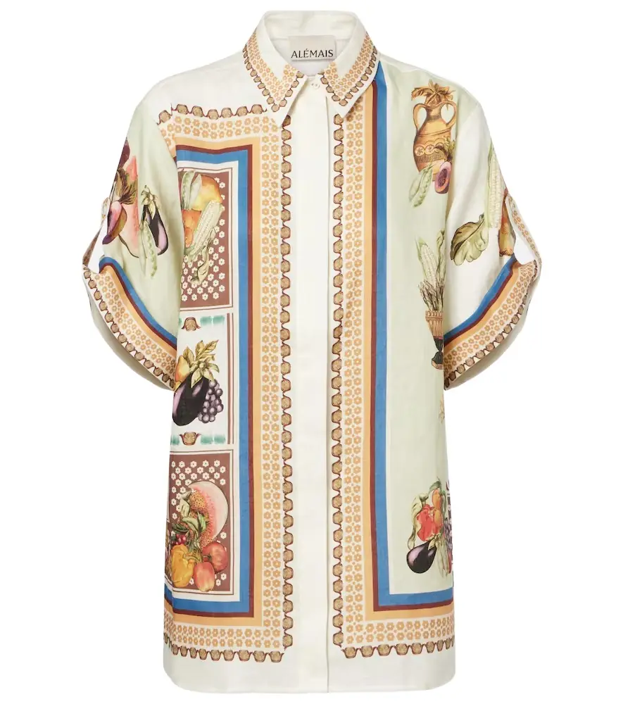 ALÉMAIS Alémais Mercado printed linen shirt