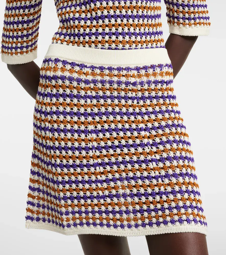 Eres Design open-knit cotton-blend miniskirt | Thumbnail 2
