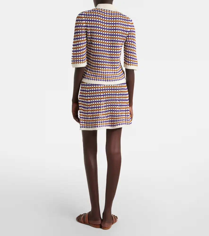 Eres Design open-knit cotton-blend miniskirt | Thumbnail 3