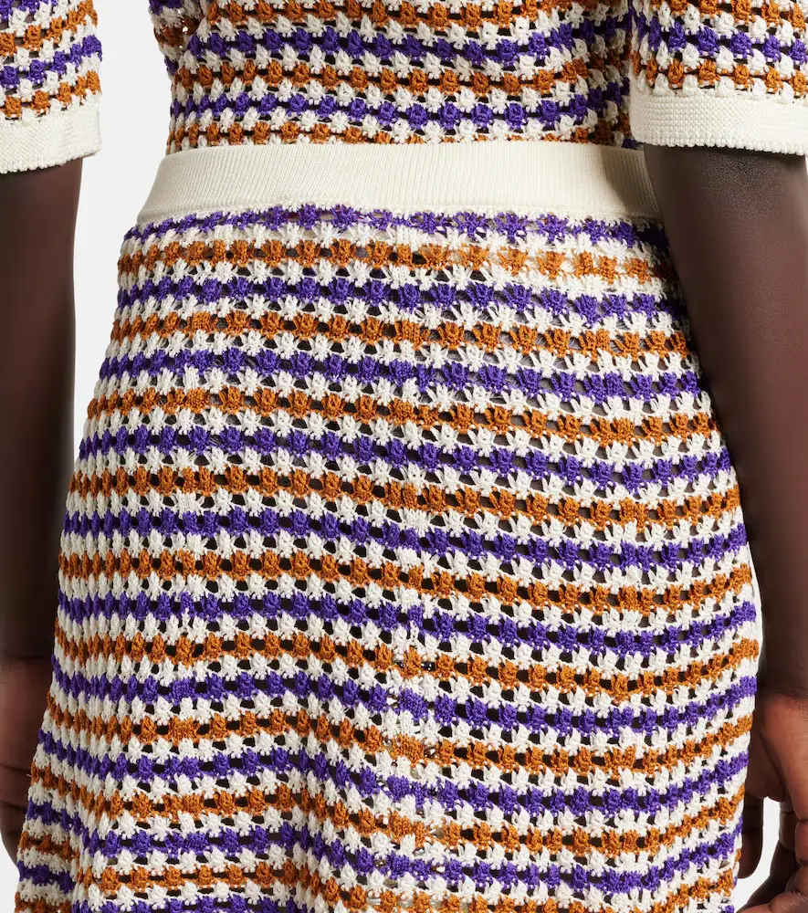 Eres Design open-knit cotton-blend miniskirt | Thumbnail 5