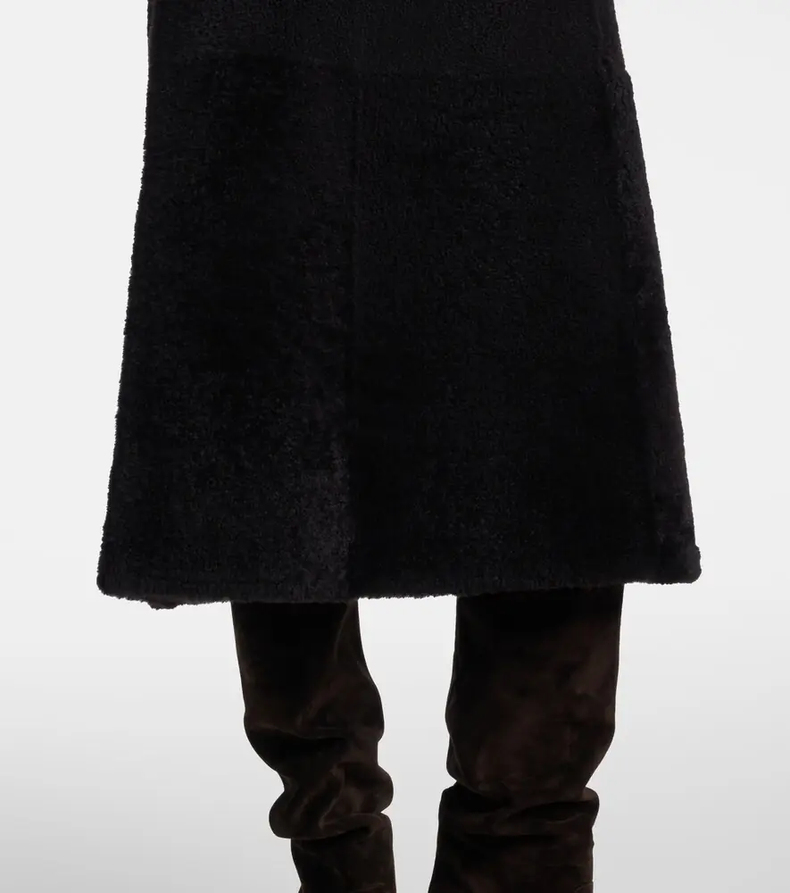Yves Salomon Shearling maxi skirt | Thumbnail 4