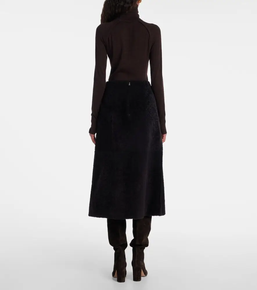 Yves Salomon Shearling maxi skirt | Thumbnail 5