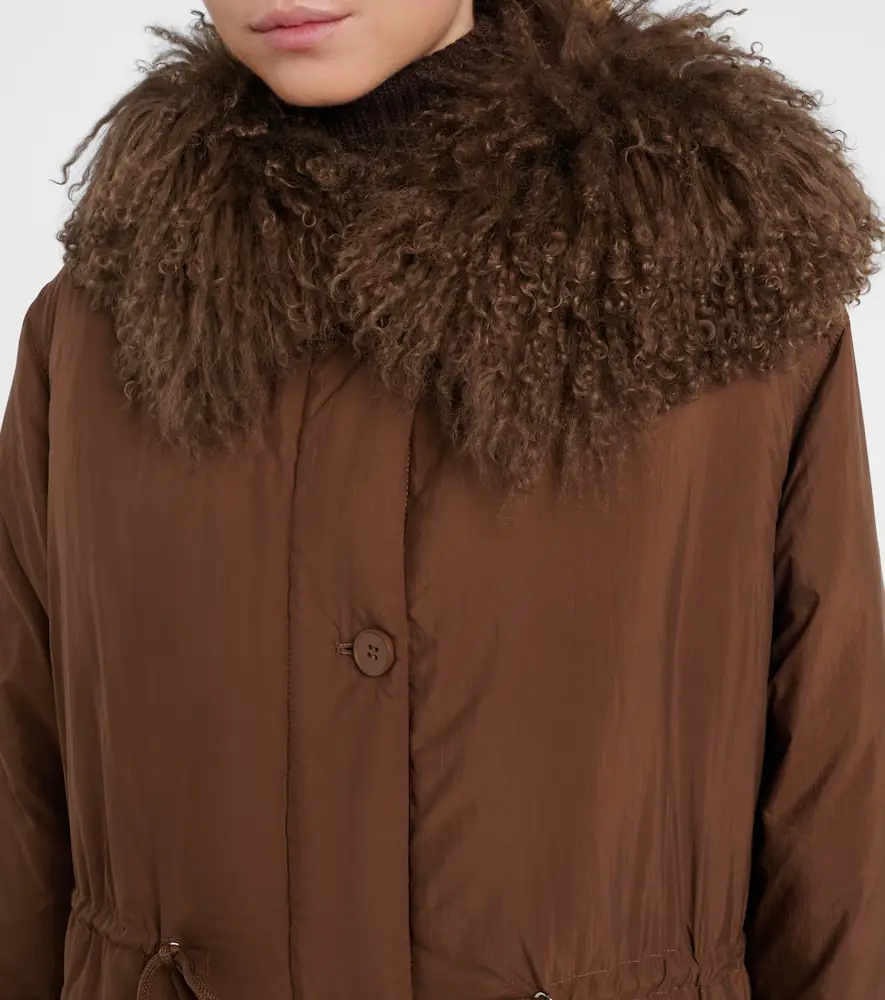 Yves Salomon Doudoune shearling-trimmed down coat | Thumbnail 3