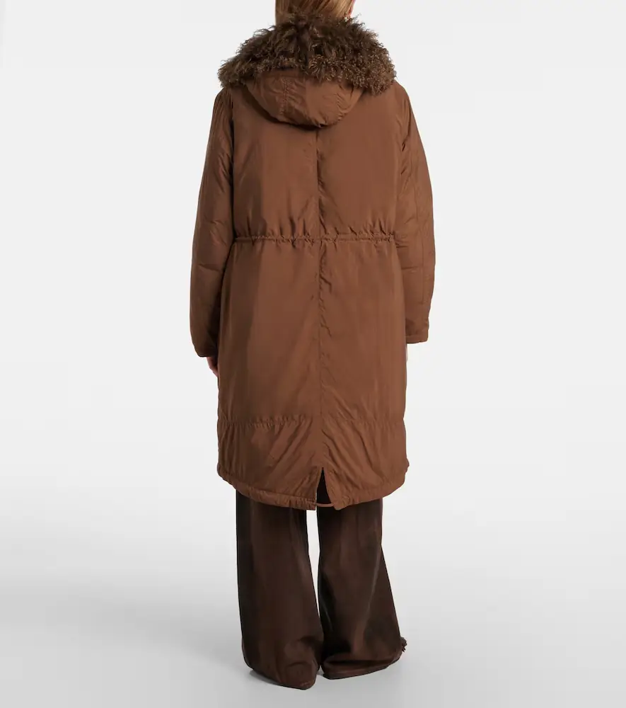 Yves Salomon Doudoune shearling-trimmed down coat | Thumbnail 4