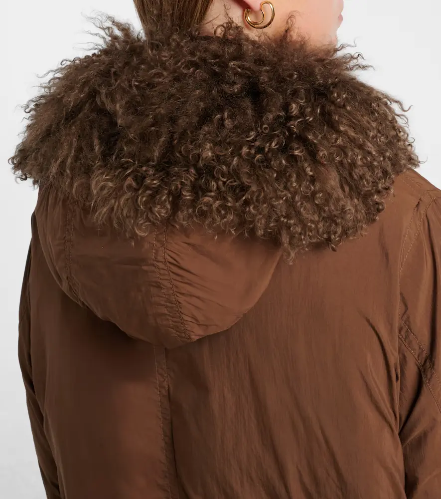 Yves Salomon Doudoune shearling-trimmed down coat | Thumbnail 5