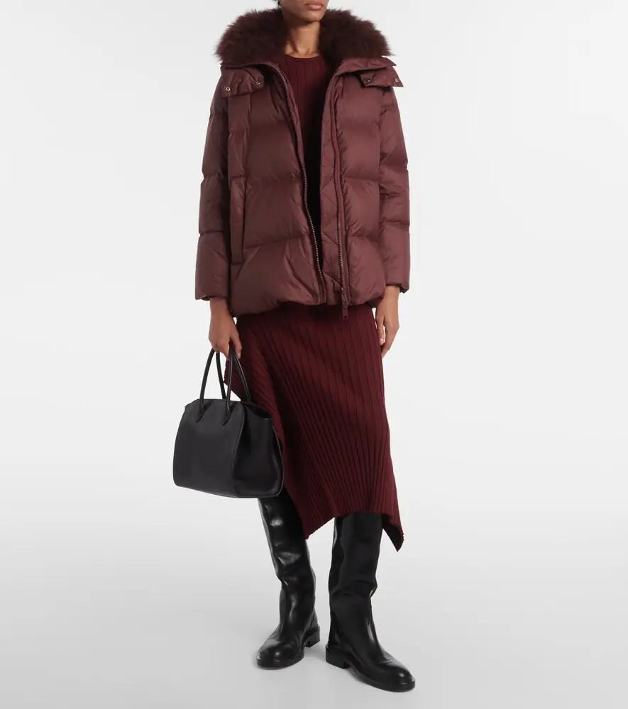 Yves Salomon Quilted down jacket | Thumbnail 3 Yves Salomon Quilted down jacket | Thumbnail 3