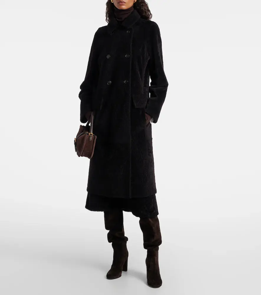Yves Salomon Double-breasted shearling coat | Thumbnail 2
