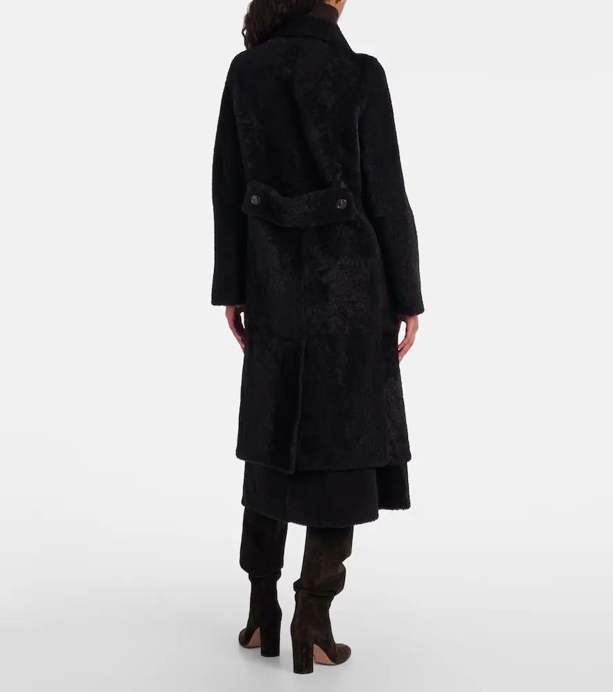 Yves Salomon Double-breasted shearling coat | Thumbnail 4