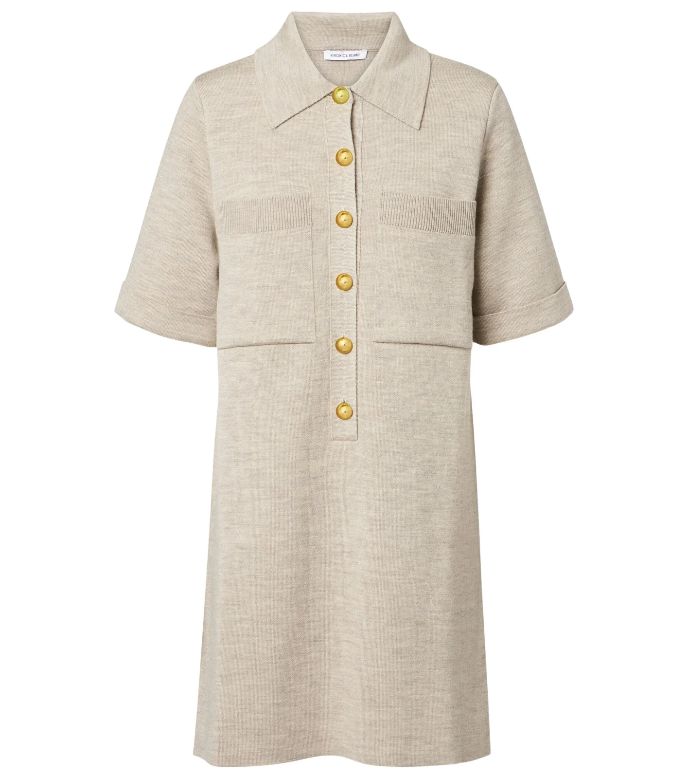 Veronica Beard Madden knitted wool polo dress