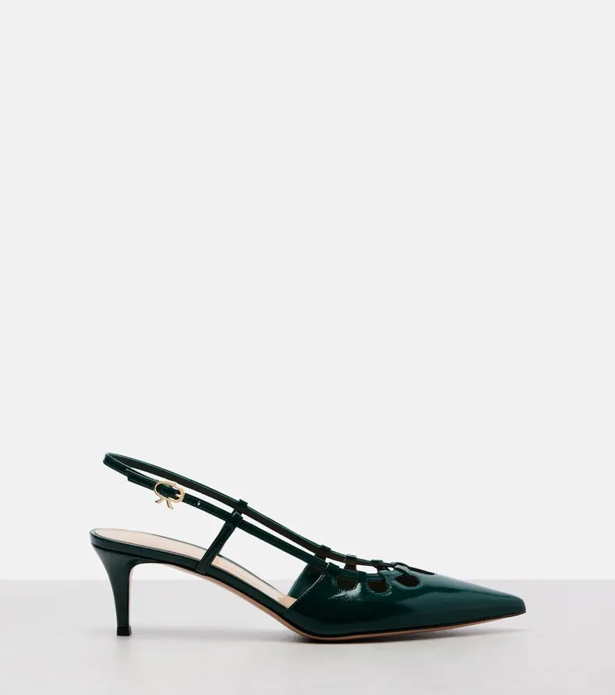 Gianvito Rossi Eloise 55 leather slingback pumps | Thumbnail 4
