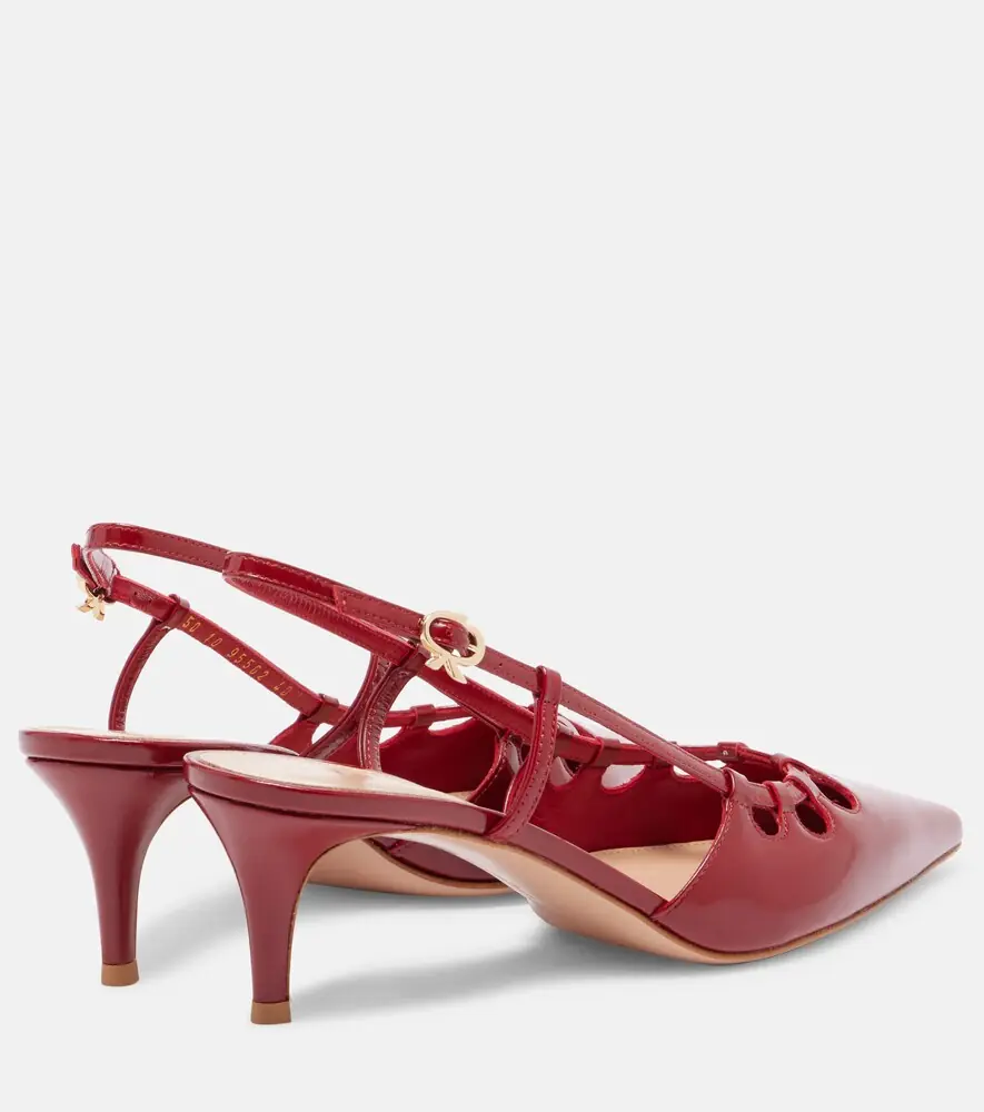 Gianvito Rossi Eloise 55 patent leather slingback pumps | Thumbnail 2
