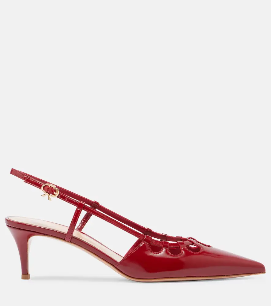 Gianvito Rossi Eloise 55 patent leather slingback pumps | Thumbnail 3