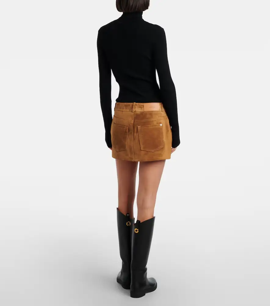 7 For All Mankind Low-rise suede miniskirt | Thumbnail 3 7 For All Mankind Low-rise suede miniskirt | Thumbnail 3