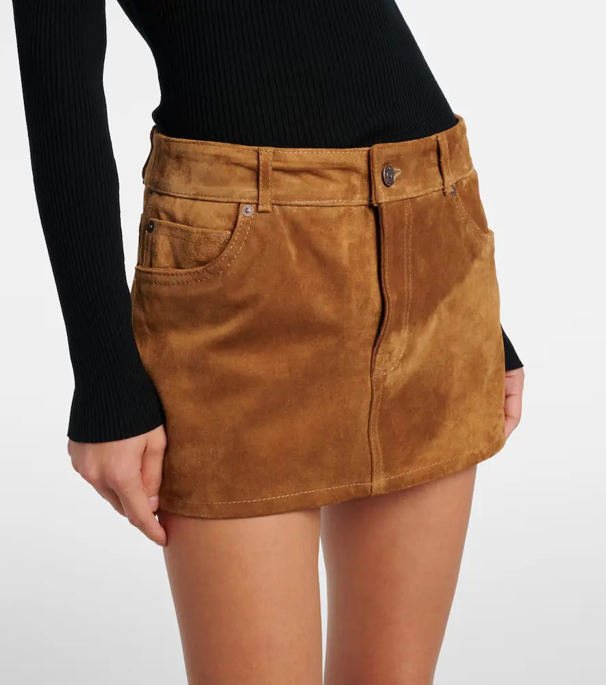 7 For All Mankind Low-rise suede miniskirt | Thumbnail 4 7 For All Mankind Low-rise suede miniskirt | Thumbnail 4