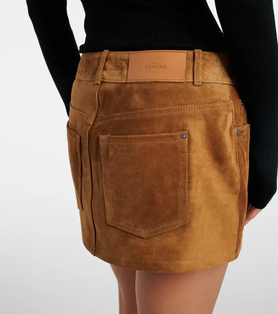 7 For All Mankind Low-rise suede miniskirt | Thumbnail 5 7 For All Mankind Low-rise suede miniskirt | Thumbnail 5