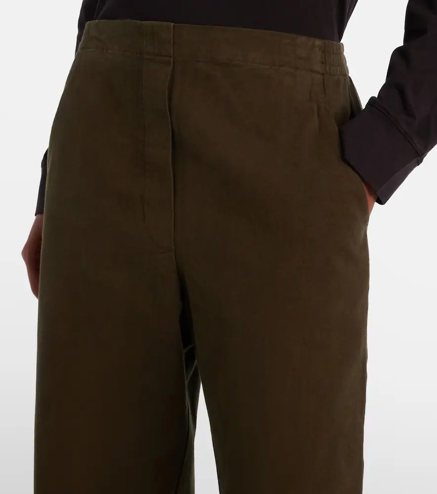 LESET Chloe high-rise cotton canvas barrel-leg pants | Thumbnail 2
