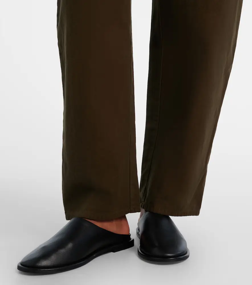 LESET Chloe high-rise cotton canvas barrel-leg pants | Thumbnail 6