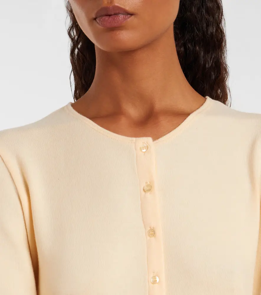 LESET Lauren cropped jersey cardigan | Thumbnail 4