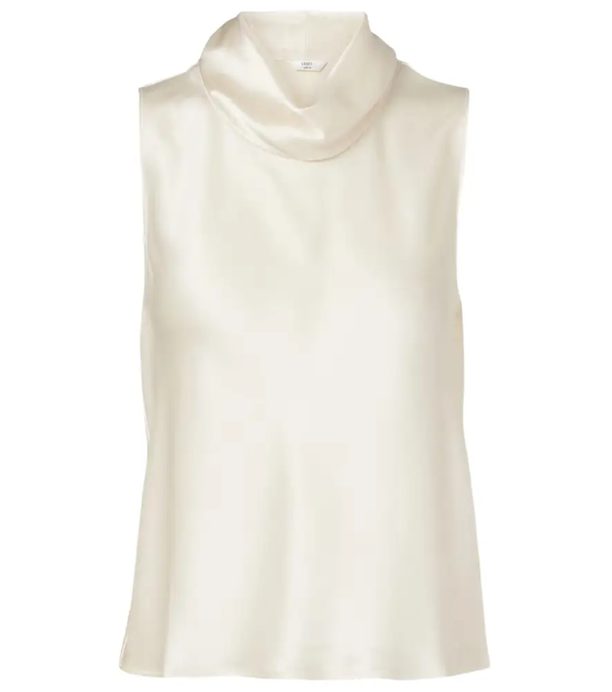 LESET Barb satin top
