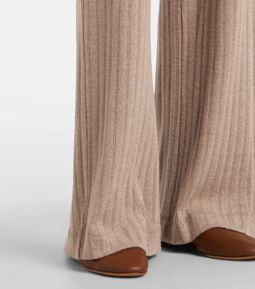 LESET Pointelle cotton wide-leg pants | Thumbnail 4