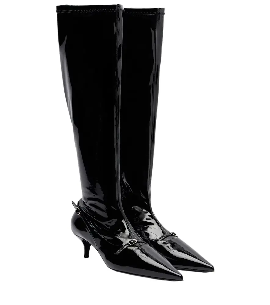 Patent leather knee-high boots Patent leather knee-high boots
