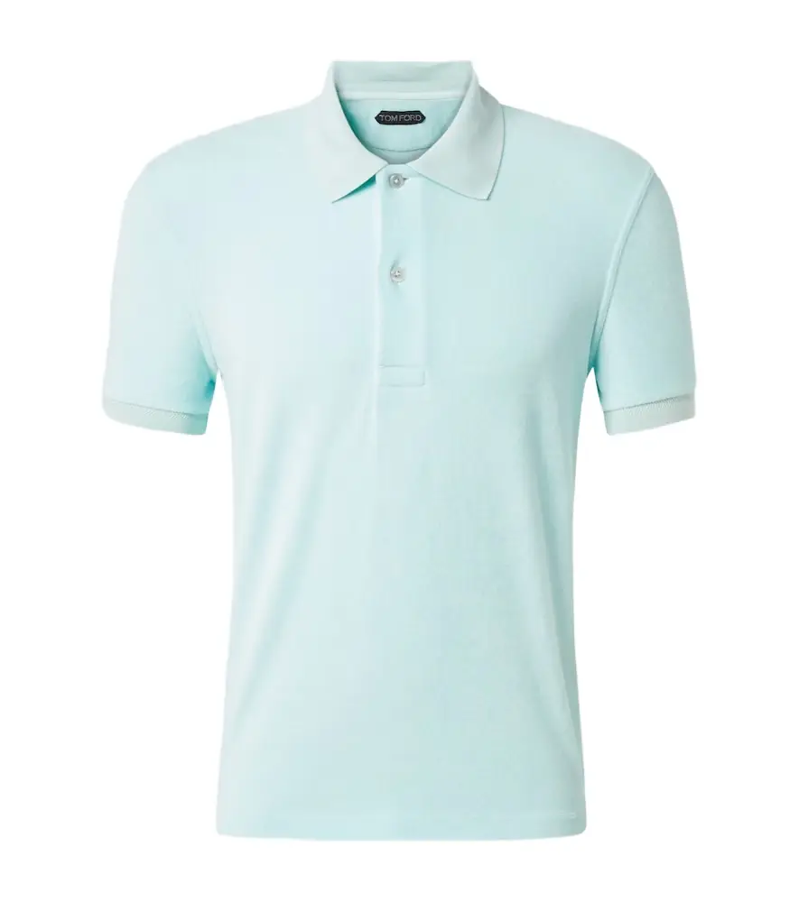 Tom Ford Cotton-blend terry polo shirt | Image 1 Tom Ford Cotton-blend terry polo shirt | Image 1