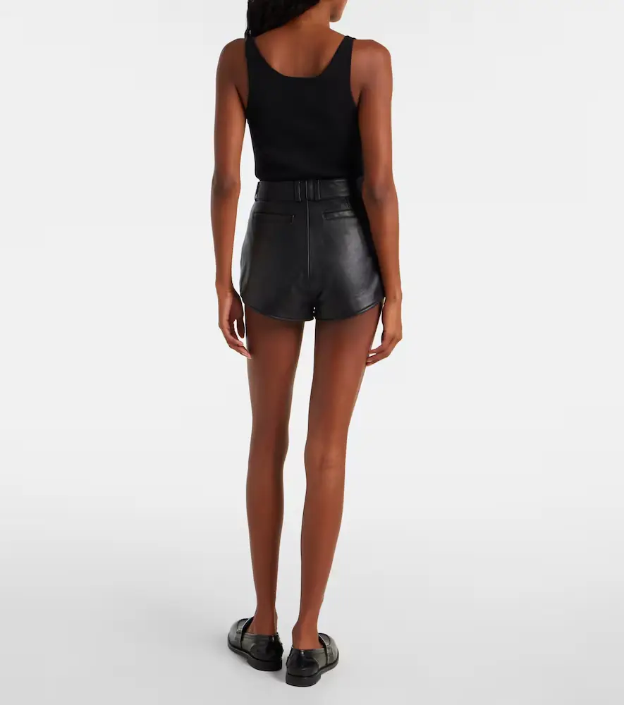 The Frankie Shop Loen high-rise leather micro shorts | Thumbnail 5 The Frankie Shop Loen high-rise leather micro shorts | Thumbnail 5