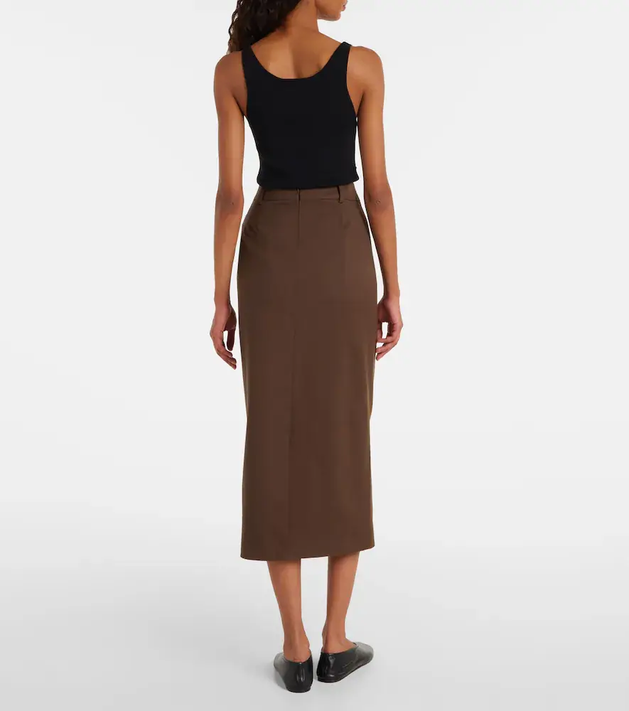 The Frankie Shop Alrose high-rise midi skirt | Thumbnail 5