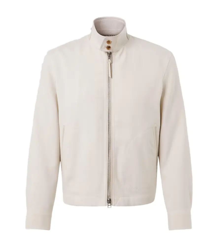 Tom Ford Wool, cashmere, and silk Harrington jacket | Image 1 Tom Ford Wool, cashmere, and silk Harrington jacket | Image 1