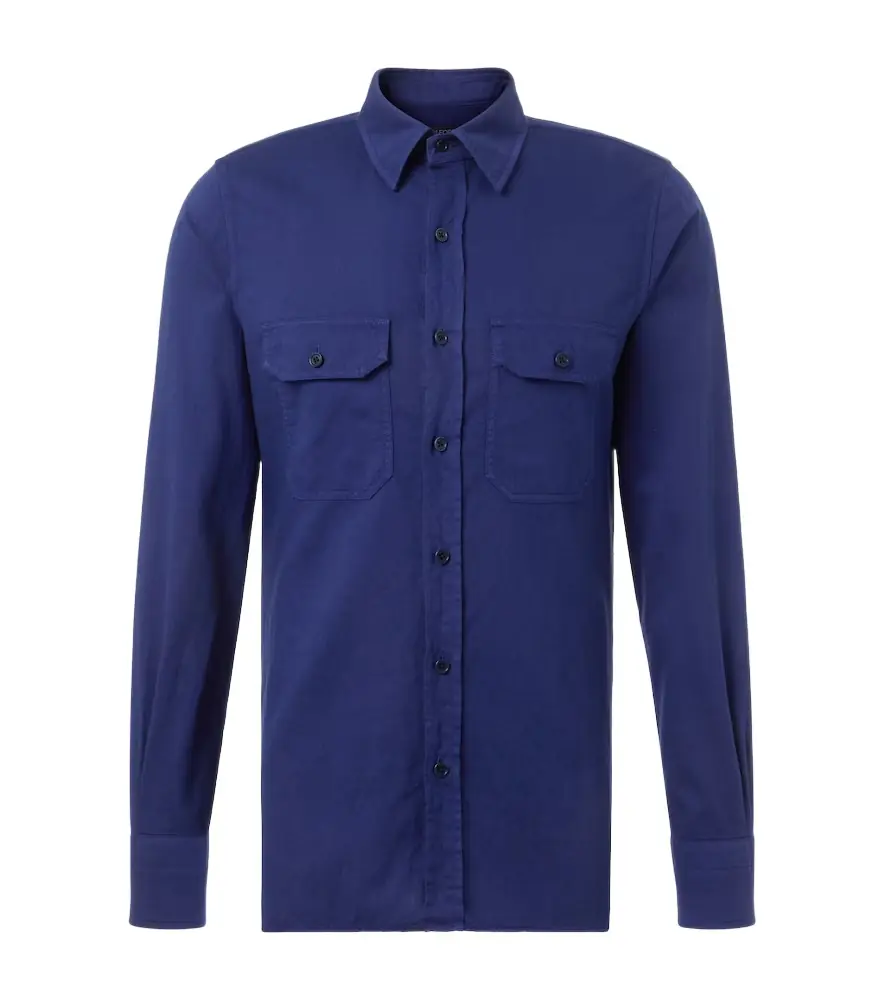 Tom Ford Cotton and linen drill shirt | Image 1 Tom Ford Cotton and linen drill shirt | Image 1
