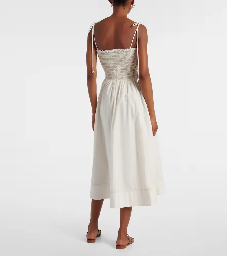 Veronica Beard Kaela smocked cotton midi dress | Thumbnail 3