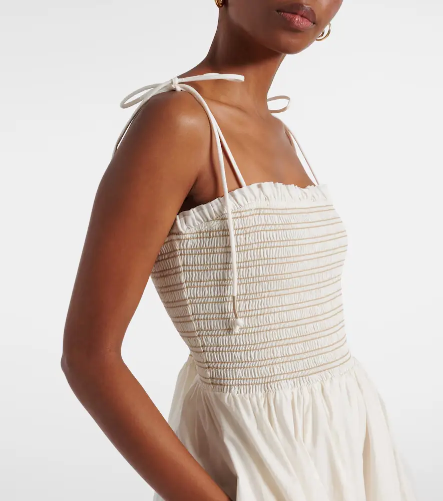 Veronica Beard Kaela smocked cotton midi dress | Thumbnail 5