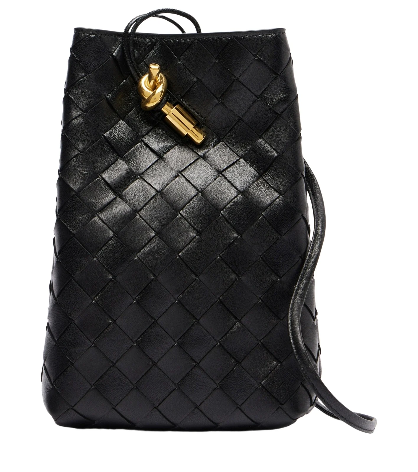 Andiamo Intrecciato leather phone pouch