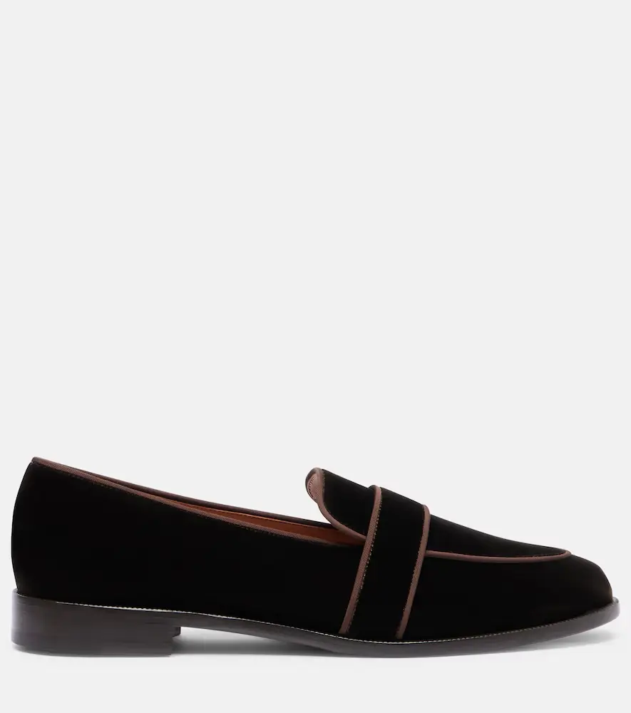 Aquazzura Martin velvet loafers | Thumbnail 4