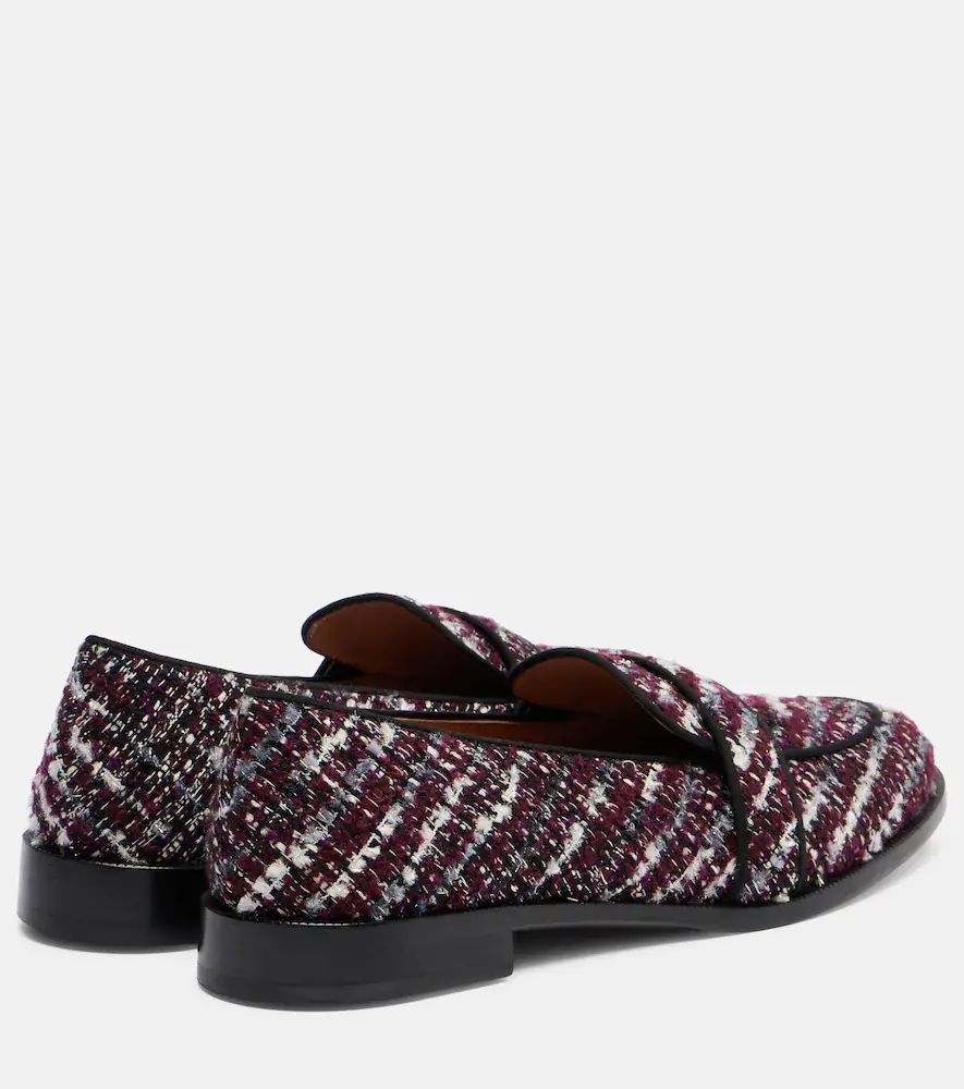 Aquazzura Martin tweed loafers | Thumbnail 4