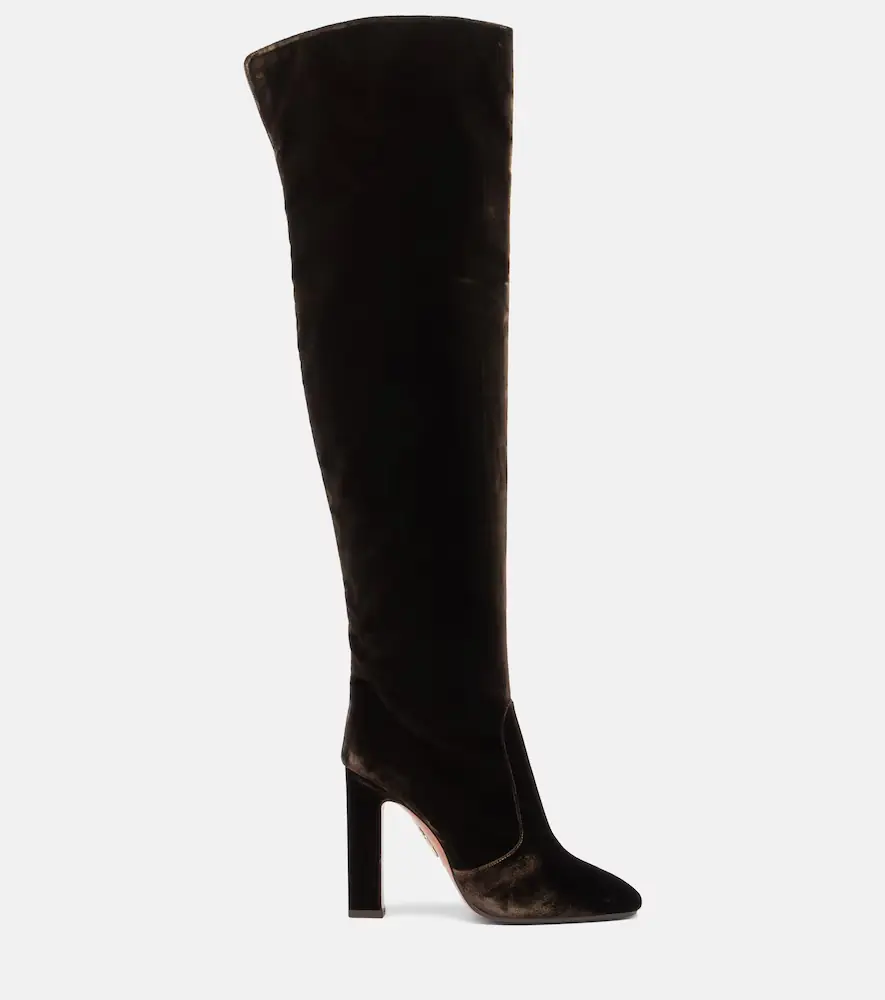Aquazzura Joplin 105 velvet knee-high boots | Thumbnail 2 Aquazzura Joplin 105 velvet knee-high boots | Thumbnail 2